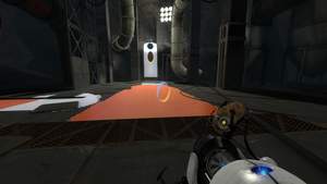 Portal 2 : Der fertig vorbereitete Raum sollte so aussehen.